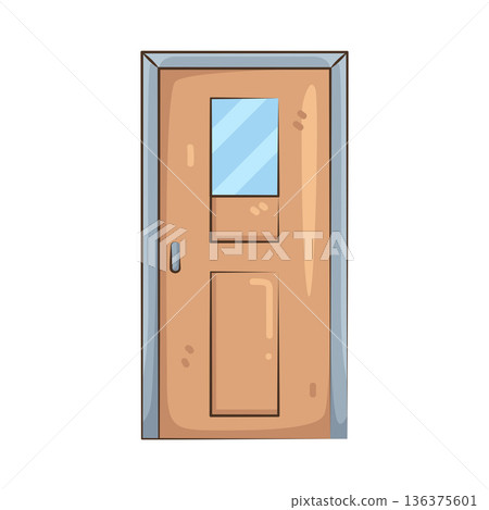 Illustration of door Illustration of door 136375601