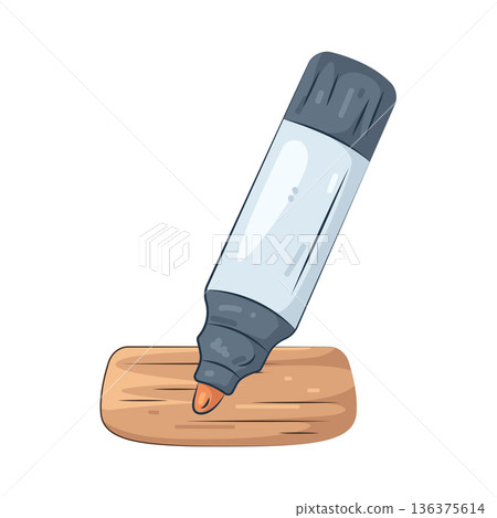 Illustration of marker pen 136375614