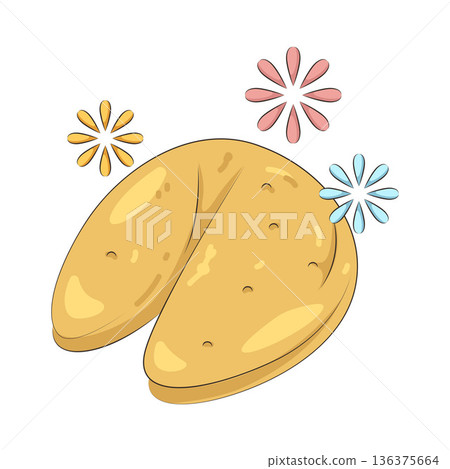 Illustration of fortune cookies Illustration of fortune cookies 136375664