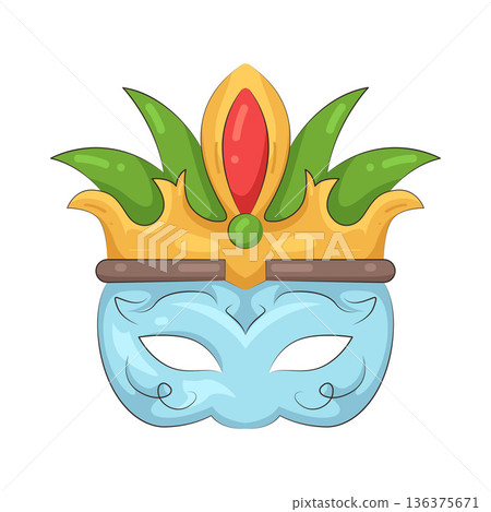 Illustration of masquerade mask 136375671