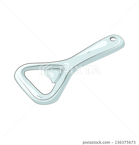 Illustration of bottle opener 136375673