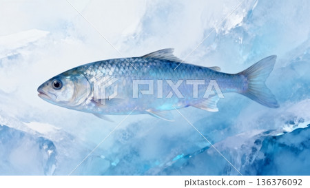 fish in the ice 136376092