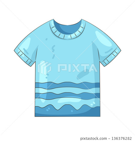 Illustration of short sleeve swim shirt Illustration of short sleeve swim shirt 136376282
