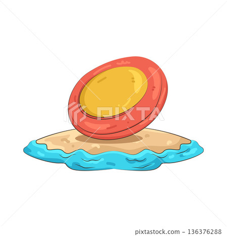 Illustration of frisbee  136376288