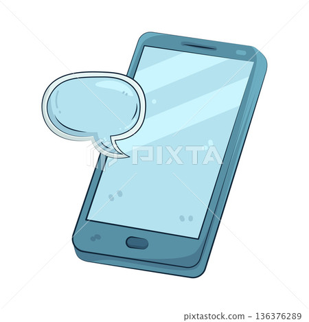 Illustration of Mobile chat Illustration of Mobile chat 136376289