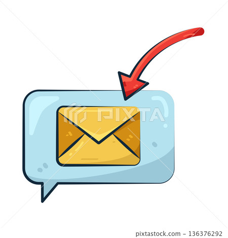 Illustration of new message Illustration of new message 136376292