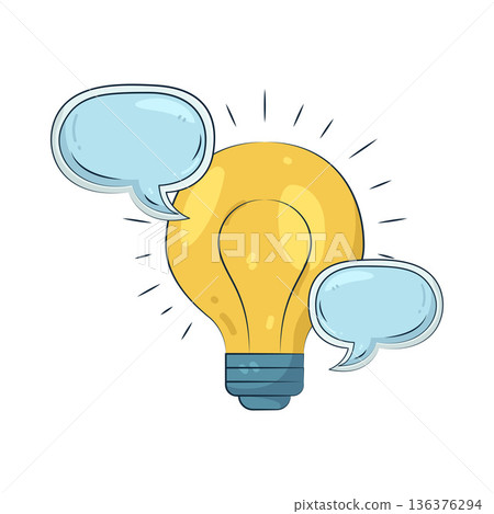 Illustration of idea with speech bubble Illustration of idea with speech bubble 136376294