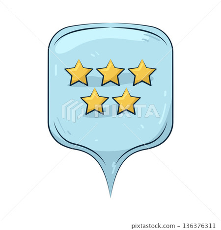 Illustration of star rating bubble  136376311