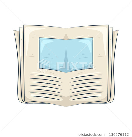 Illustration of newspaper  136376312