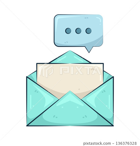 Illustration of open letter 136376328