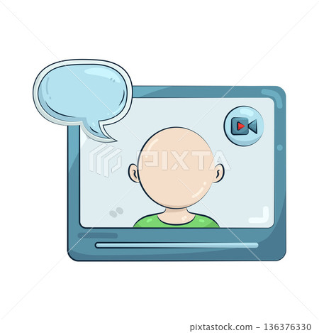 Illustration of video call 136376330