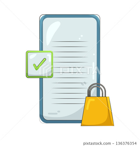 Illustration of online shop 136376354