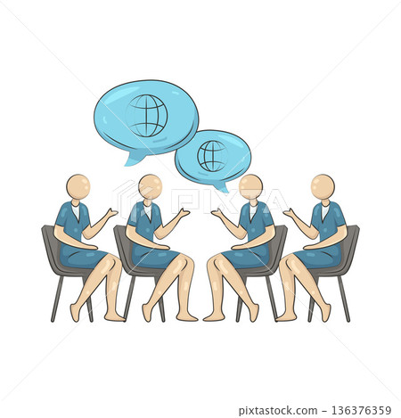 Illustration of discussion Illustration of discussion 136376359