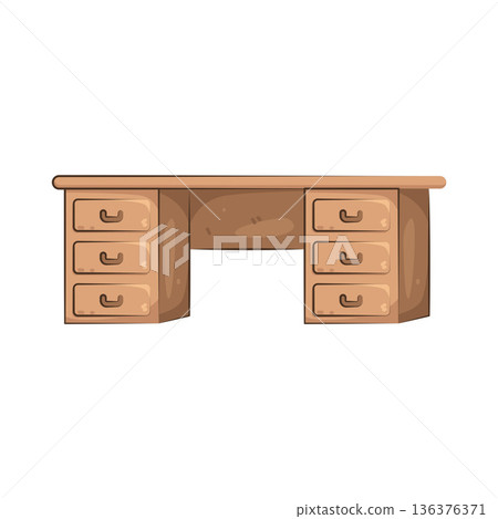 Illustration of desk Illustration of desk 136376371