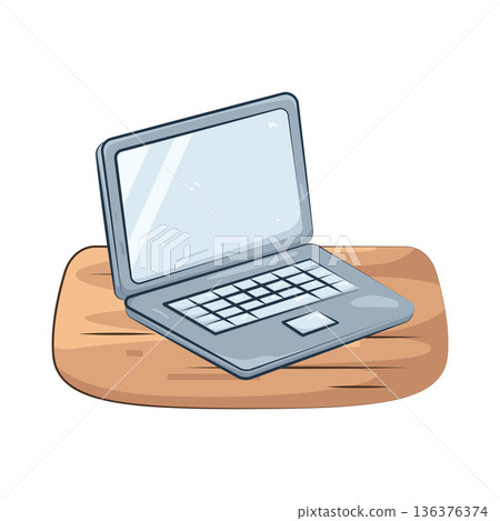 Illustration of laptop Illustration of laptop 136376374