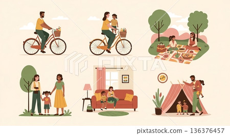 六個充滿歡樂溫馨的日常家庭生活場景 136376457