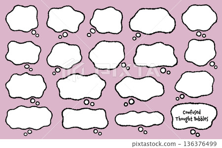 A hazy speech bubble that expresses anxiety A hazy speech bubble that expresses anxiety 136376499