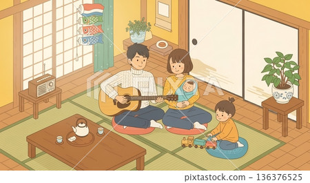 與家人共度的寧靜時光 136376525