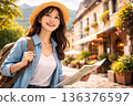 Women enjoying travel 136376597