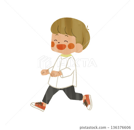 Smiling boy running - Gash 136376606