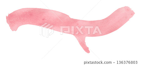 pink watercolor background. Artistic hand paint. Isolated on transparent background. 136376803