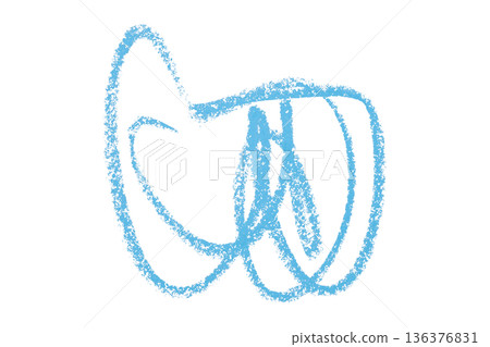 light blue pencil strokes isolated on transparent background 136376831