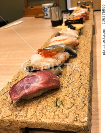 Delicious handful sushi Delicious handful sushi 136376996