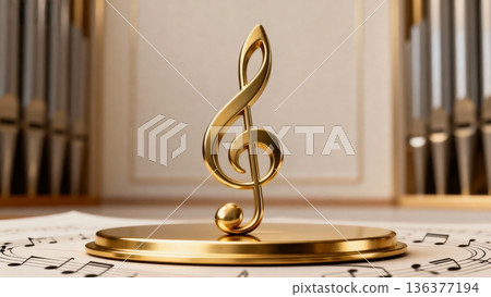 music note on a musical note 136377194