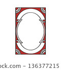 Art Deco frame Label design Graphic Vector Vintage style background Badge template 136377215