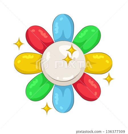 Illustration of colorful flower 136377309