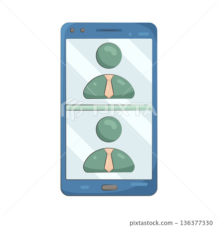 Illustration of online meeting Illustration of online meeting 136377330