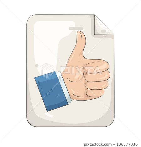Illustration of Thumbs up 136377336