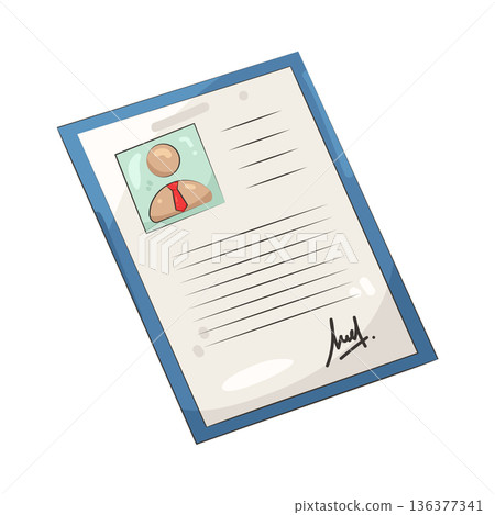 Illustration of resume Illustration of resume 136377341
