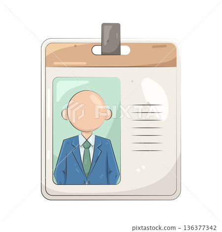 Illustration of ID card Illustration of ID card 136377342
