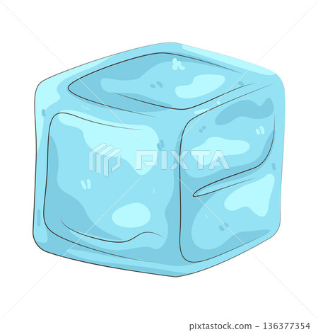 Illustration of ice cube 136377354