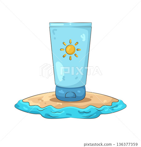 Illustration of Sunscreen Illustration of Sunscreen 136377359