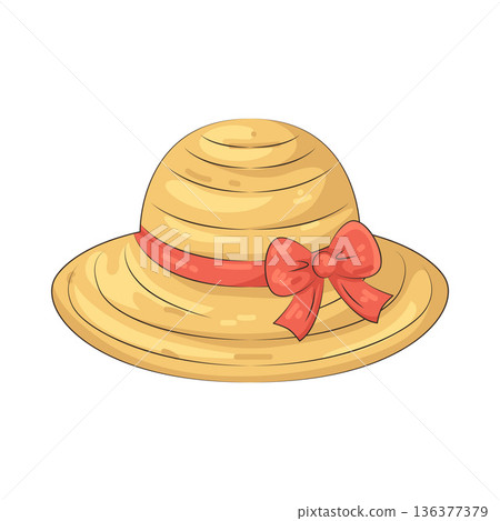 Illustration of sun hat Illustration of sun hat 136377379