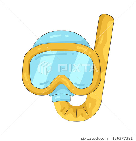 Illustration of diving mask Illustration of diving mask 136377381
