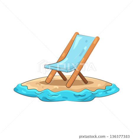 Illustration of beach chair Illustration of beach chair 136377383