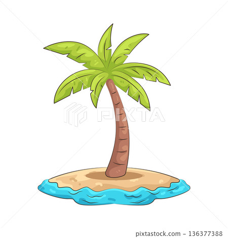 Illustration of palm tree Illustration of palm tree 136377388