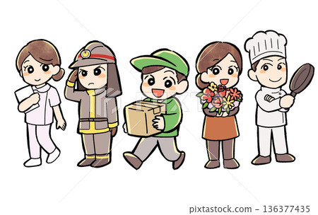 People of various professions 136377435