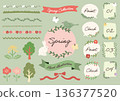 Cute spring illustration material 136377520