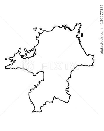 福岡縣地圖（空白地圖） 136377585