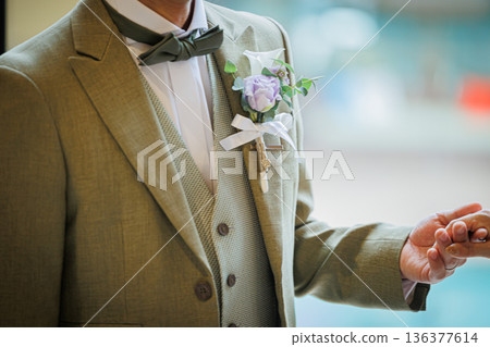 Image material of the bride entering at the wedding hall Virgin Road 136377614