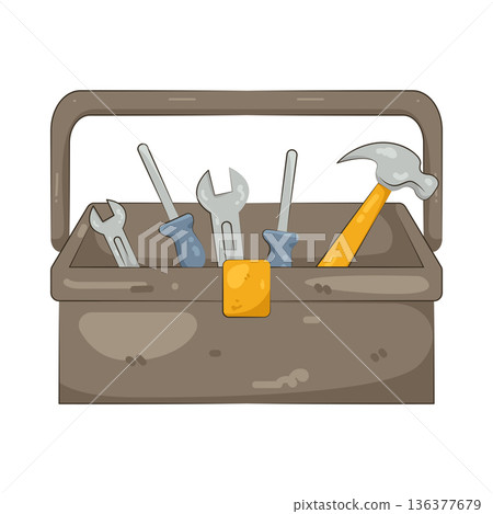 Illustration of toolbox Illustration of toolbox 136377679