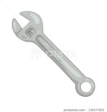 Illustration of wrench  136377681