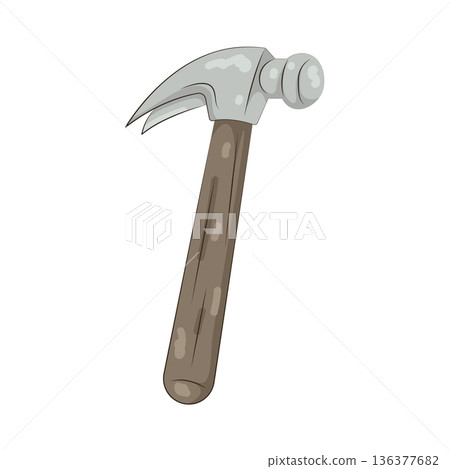 Illustration of claw hammer Illustration of claw hammer 136377682