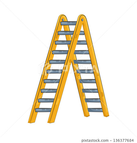 Illustration of ladder Illustration of ladder 136377684