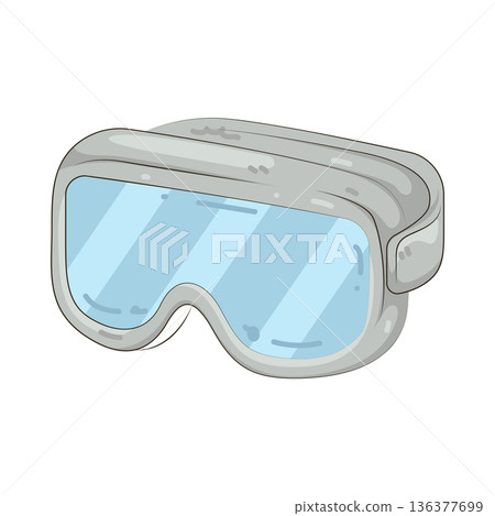 Illustration of safety goggles Illustration of safety goggles 136377699