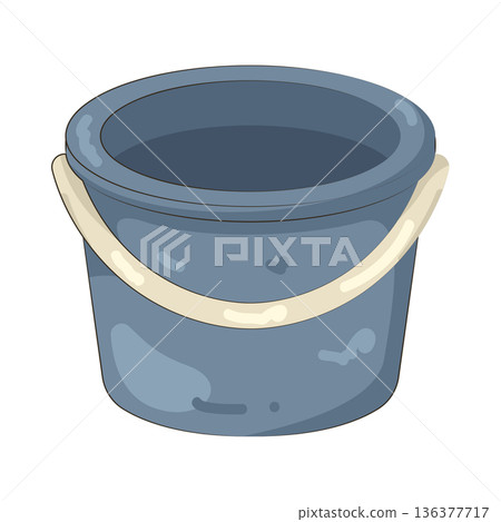 Illustration of plastic bucket Illustration of plastic bucket 136377717